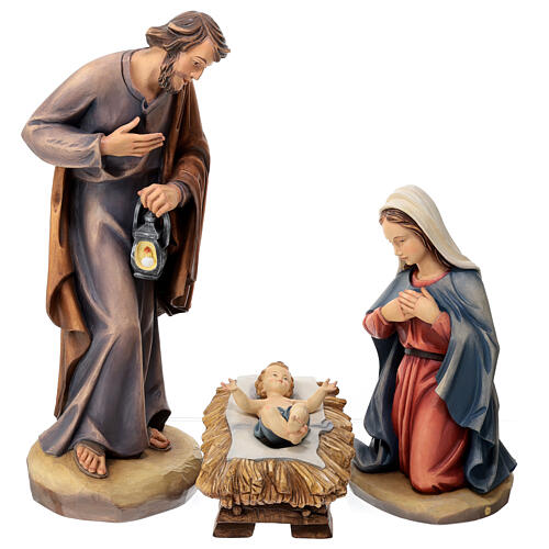 Holy Family nativity 80 cm colored fiberglass 1