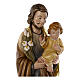Saint Joseph avec lys et Enfant Jésus fibre de verre 80x30x20 cm s2