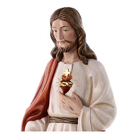 Sagrado Corazón Jesús 75x25x20 cm fibra de vidrio
