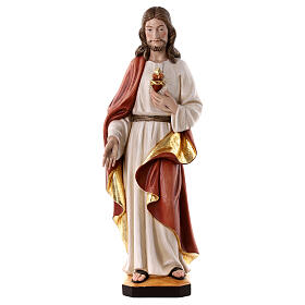 Sacred Heart of Jesus statue 75x25x20 cm in fiberglass