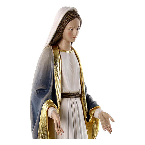 Virgen Inmaculada fibra de vidrio coloreada 80x25x15 cm 4