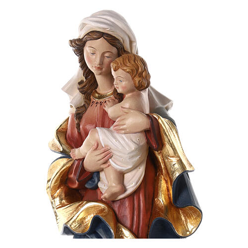 Virgen del corazón fibra de vidrio 80x35x30 cm coloreada 2