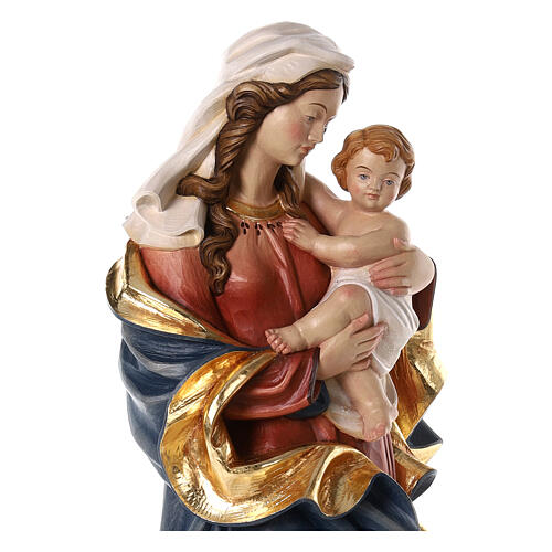 Virgen del corazón fibra de vidrio 80x35x30 cm coloreada 4