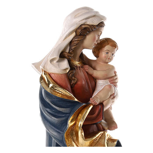 Virgen del corazón fibra de vidrio 80x35x30 cm coloreada 6