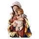 Virgen del corazón fibra de vidrio 80x35x30 cm coloreada s2