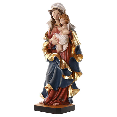 Our Lady of the Heart statue colored fiberglass 80x35x30 cm 3