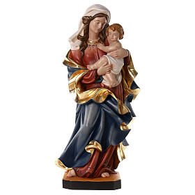 Virgin Mary of the Heart statue colored fiberglass 100x45x35 cm
