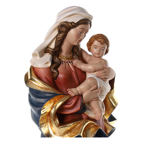 Virgin Mary of the Heart statue colored fiberglass 100x45x35 cm 4