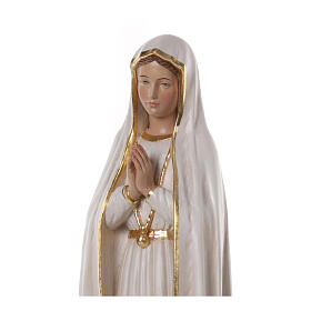 Virgen de Fátima fibra de vidrio 80x25x25 cm coloreada