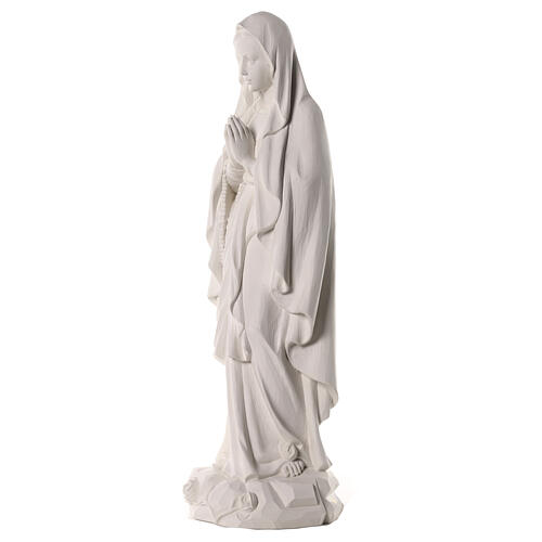 Our Lady of Lourdes, white fibreglass, 32x10x10 in 3