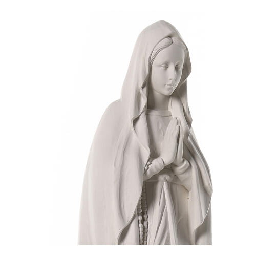 Virgen Lourdes fibra de vidrio natural 80x25x25 cm 4