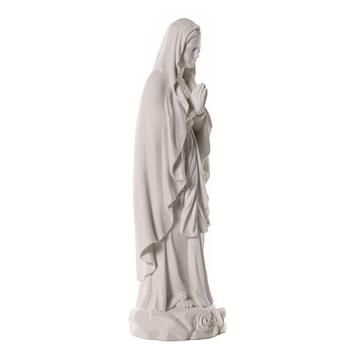 Nossa Senhora de Lourdes fibra de vidro natural 80x25x25 cm 5