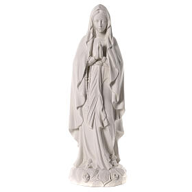 Virgin of Lourdes statue natural fiberglass 80x25x25 cm