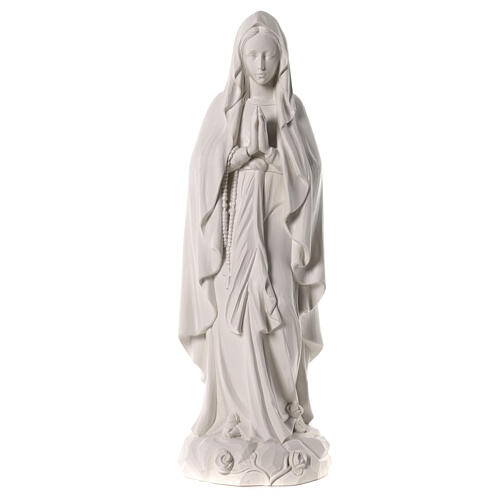 Virgin of Lourdes statue natural fiberglass 80x25x25 cm 1