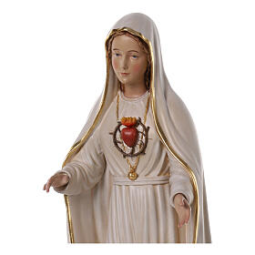Virgen de Fátima 70x25x20 cm Corazón Inmaculado fibra de vidrio