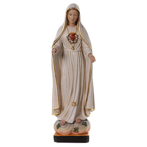 Virgen de Fátima 70x25x20 cm Corazón Inmaculado fibra de vidrio 1