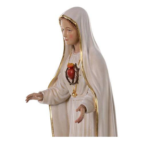 Virgen de Fátima 70x25x20 cm Corazón Inmaculado fibra de vidrio 6
