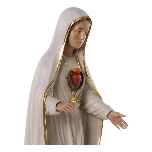 Virgen de Fátima 70x25x20 cm Corazón Inmaculado fibra de vidrio 12