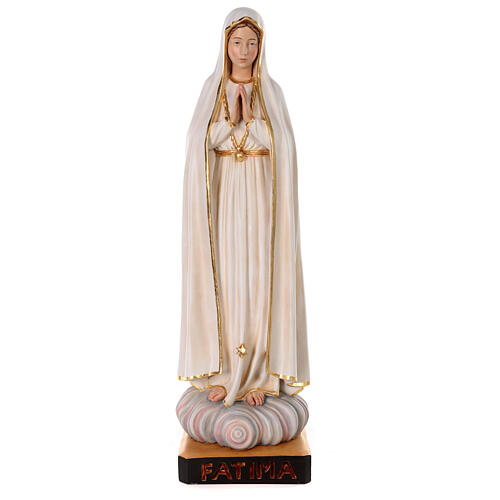 Our Lady of Fatima statue in colored fiberglass 100x30x30 cm 1