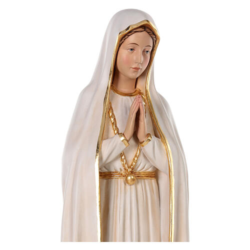 Our Lady of Fatima statue in colored fiberglass 100x30x30 cm 2