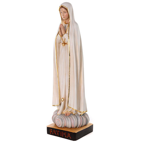 Our Lady of Fatima statue in colored fiberglass 100x30x30 cm 3