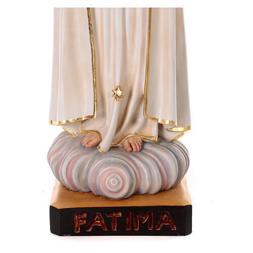 Our Lady of Fatima statue in colored fiberglass 100x30x30 cm 5
