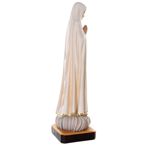 Our Lady of Fatima statue in colored fiberglass 100x30x30 cm 7