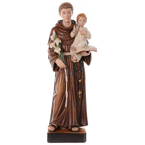 Saint Antoine de Padoue 65x25x15 cm avec Enfant Jésus fibre verre 1