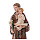 Saint Antoine de Padoue 65x25x15 cm avec Enfant Jésus fibre verre s2