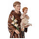 Saint Antoine de Padoue 65x25x15 cm avec Enfant Jésus fibre verre s6