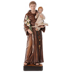 Sant'Antonio da Padova 65x25x15 cm vetroresina con Gesù Bambino