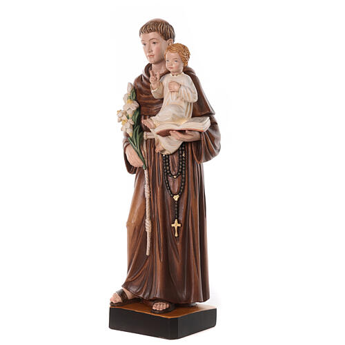 Sant'Antonio da Padova 65x25x15 cm vetroresina con Gesù Bambino 3