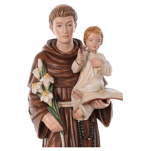 Sant'Antonio da Padova 65x25x15 cm vetroresina con Gesù Bambino 4