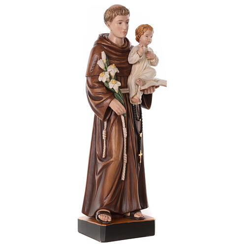 Sant'Antonio da Padova 65x25x15 cm vetroresina con Gesù Bambino 5