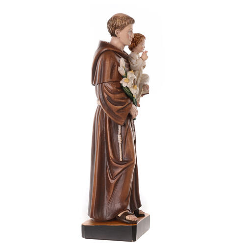 Sant'Antonio da Padova 65x25x15 cm vetroresina con Gesù Bambino 7