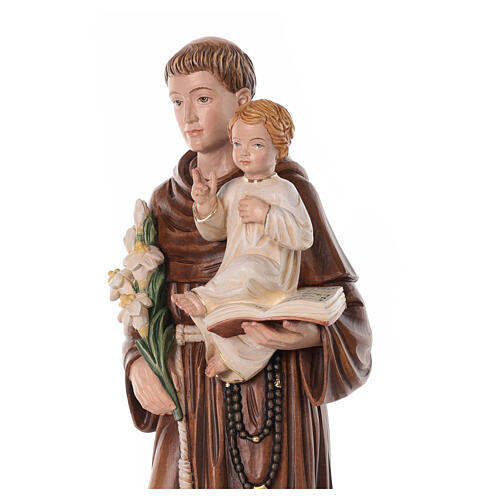 Saint Anthony of Padua 65x25x15 cm in fiberglass with Baby Jesus 2