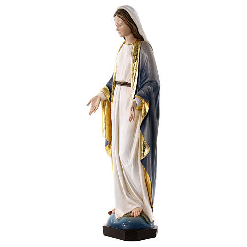 Virgen Inmaculada coloreada 90x30x20 cm fibra de vidrio 3