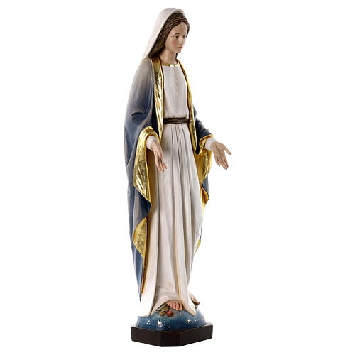 Virgen Inmaculada coloreada 90x30x20 cm fibra de vidrio 5