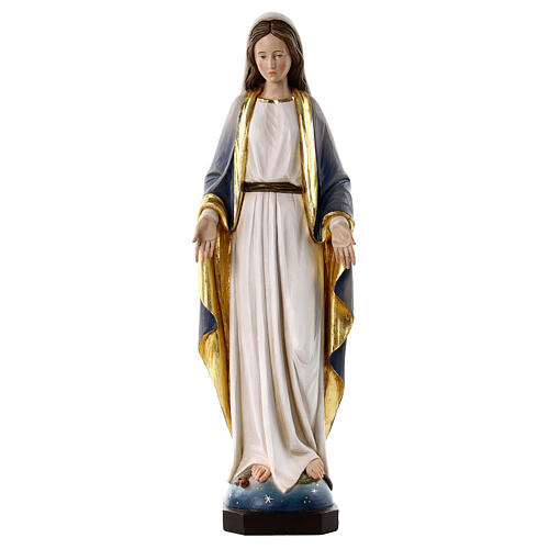 Our Lady of Grace statue colored fiberglass 90x30x20 cm 1