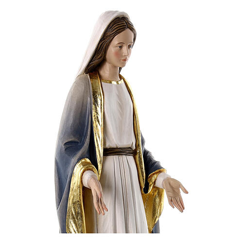 Our Lady of Grace statue colored fiberglass 90x30x20 cm 4