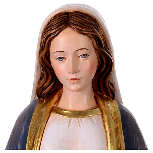 Our Lady of Grace statue colored fiberglass 90x30x20 cm 2