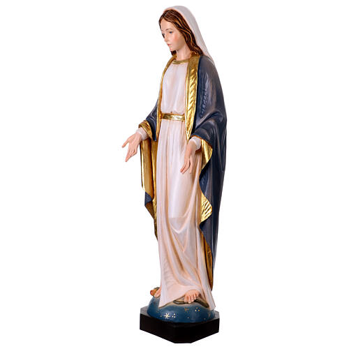 Our Lady of Grace statue colored fiberglass 90x30x20 cm 4