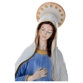 Statua Madonna Medjugorje chiesa 65 cm polvere di marmo esterno dipinta