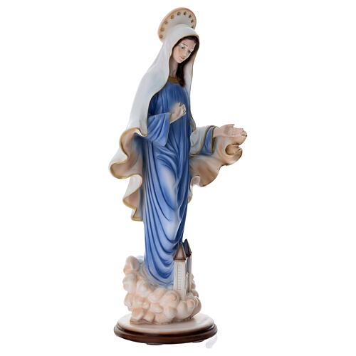 Statua Madonna Medjugorje chiesa 65 cm polvere di marmo esterno dipinta 5