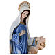Statua Madonna Medjugorje chiesa 65 cm polvere di marmo esterno dipinta s6
