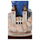 Our Lady of Medjugorje statue with Church 65 cm for outdoors painted reconstituted marble s4