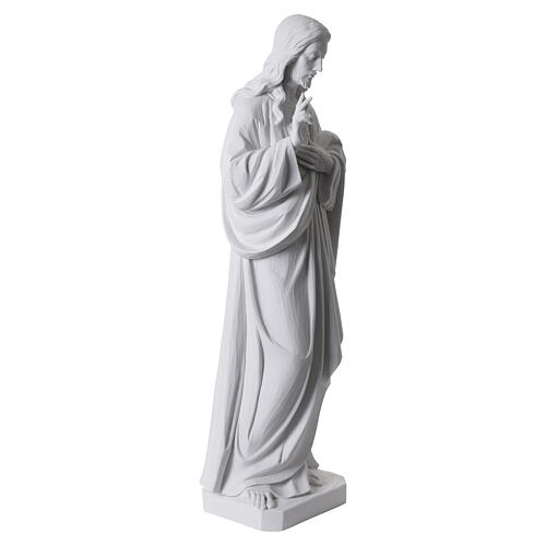 Blessing Sacred Heart of Jesus marble dust statue, 40 in 6