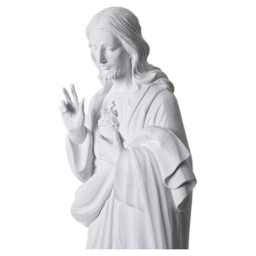 Blessing Sacred Heart of Jesus marble dust statue, 40 in 8