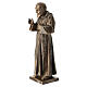 Saint Pio 50 cm poudre de marbre de Carrare finition bronze s3