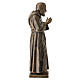 Figura Świętego Pio, 50 cm, proszek marmurowy z Carrary, wykończenie brązowe s6